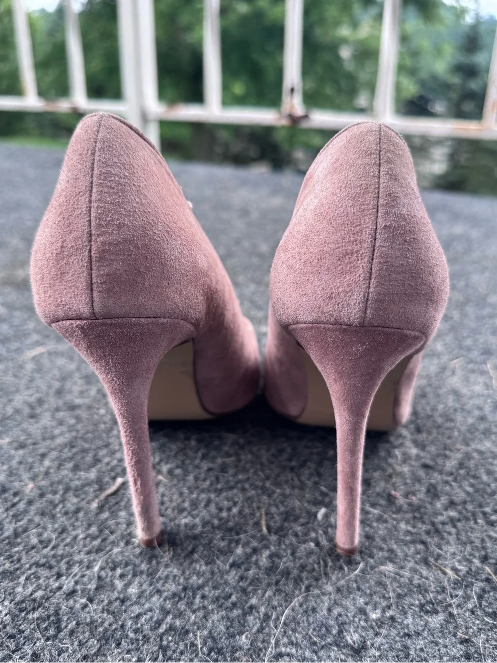 Steve Madden Nude Blush Suede Pointed-Toe Stiletto Pumps